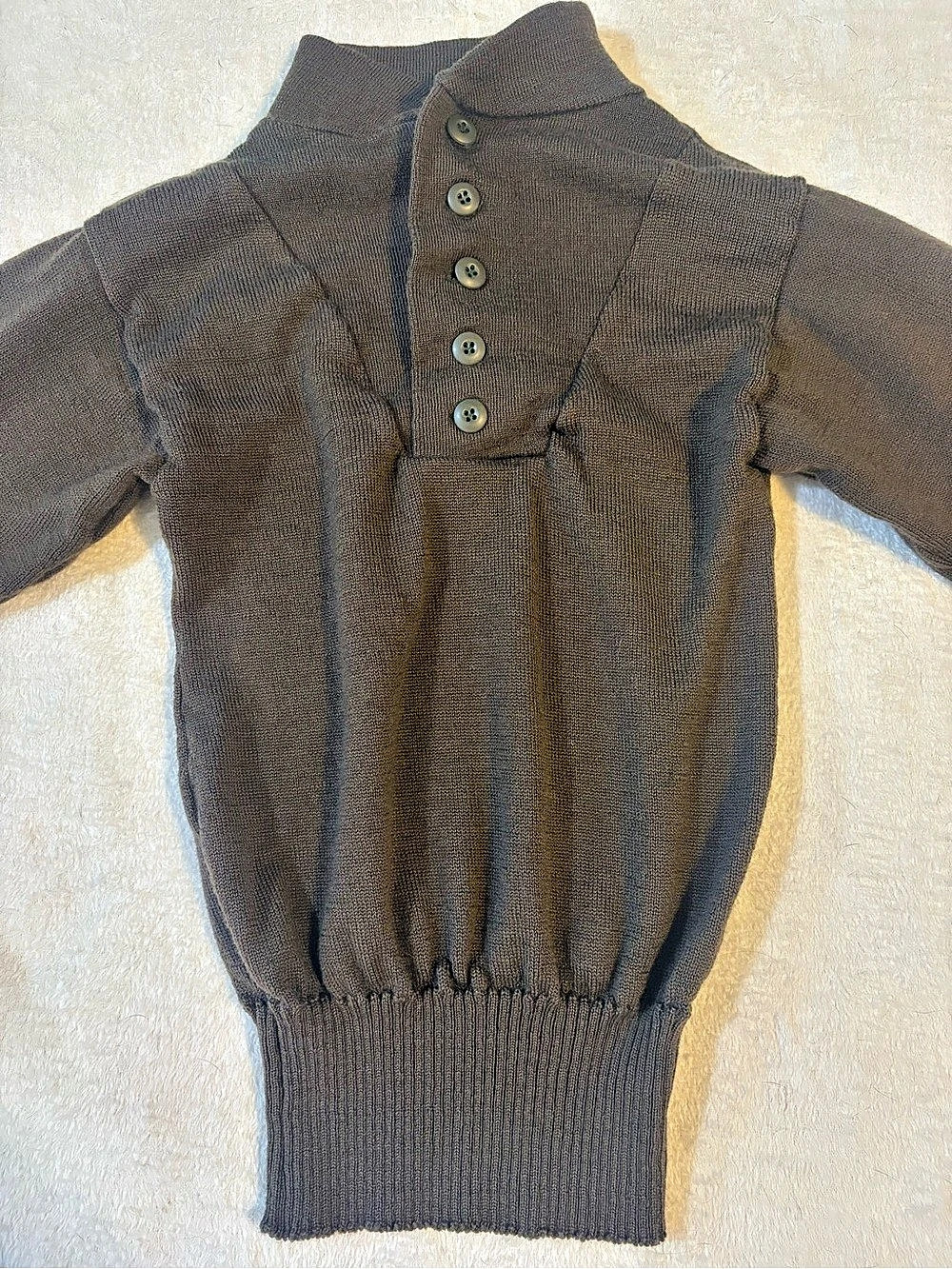 Vintage 1988 US Military Wool Sweater Mens M 38-40 Perfect Knitting Mills OD USA
